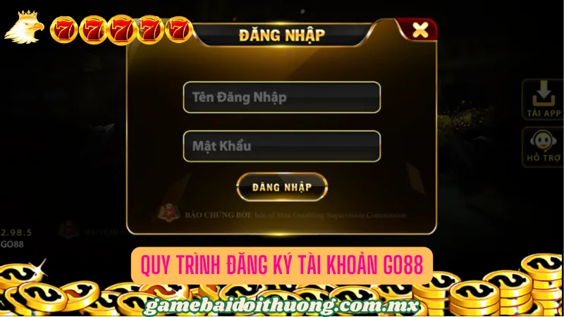 Quy trình đăng ký tài khoản Go88