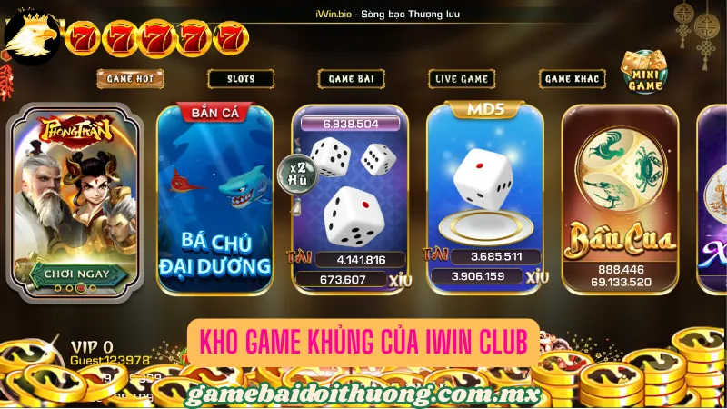 Kho game khủng của Iwin Club