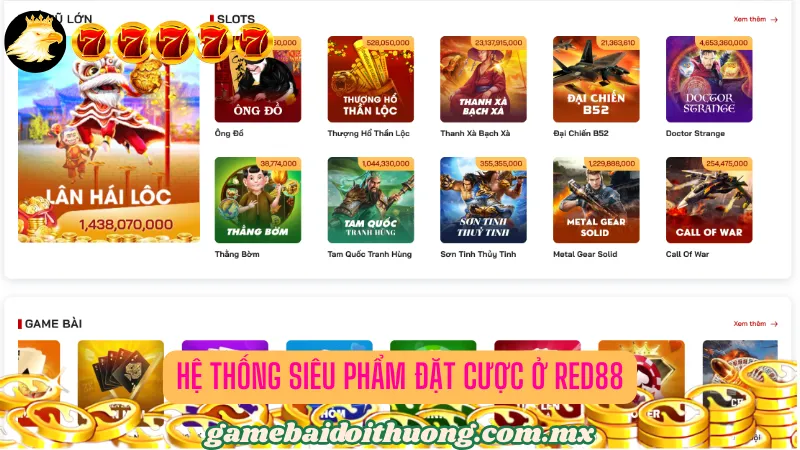 Hệ thống siêu phẩm đặt cược ở Red88