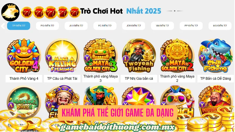 Chinh phục kho trò chơi đa dạng của cổng game bài