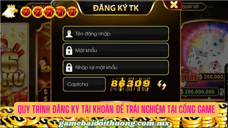 Quy trình đăng ký tài khoản cổng game bài Fanvip