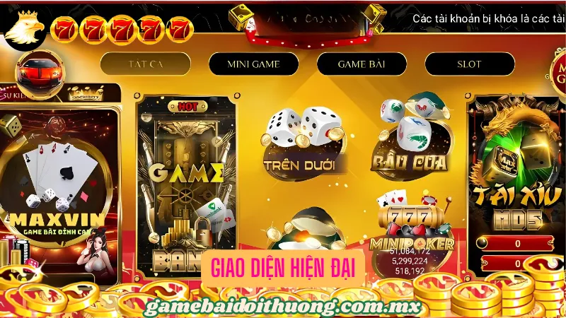 Giao diện đẳng cấp của ứng dụng casino 