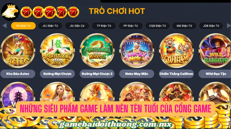 Các sản phẩm game làm nên tên tuổi của RIO66 